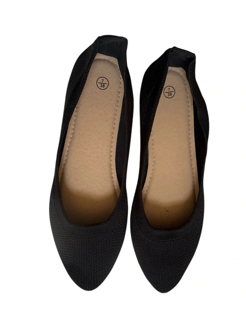 Classic Black Women's Ballet Flats. Size 7.